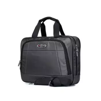 15509 Портфель, 2 отдела на молнии, цвет темно-серый 40,5х29,5х9,5см