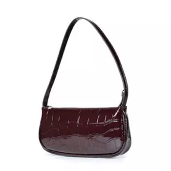 15521 Сумка багет, отдел на молнии, цвет бордовый 28,5х13х5,5см