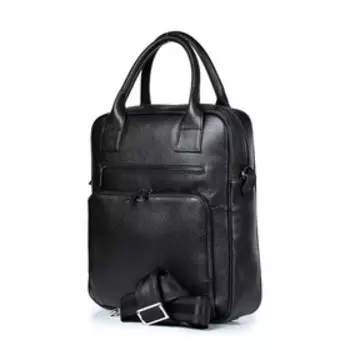 15721 Портфель, отдел на молнии, цвет черный 29х33,5х9см