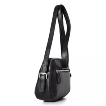 17218 Сумка кросс-боди, 2 отдела на молнии, цвет черный 25х17,3х6,5см