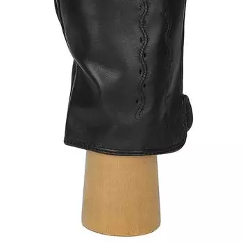 18.4-1 Перчатки женские раз.7, цвет черный, с подкладом шерсть