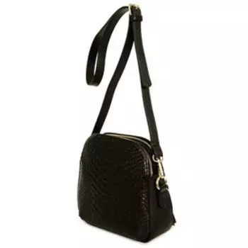 Сумка кросс-боди, 2 отдела на молнии, цвет черный 21х20х9см