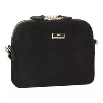 1-4251/1к Сумка кросс-боди, отдел на молнии, цвет черный 200x150x50 н/замша