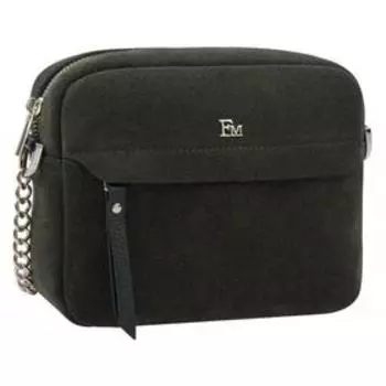 1-4281/1к Сумка кросс-боди, отдел на молнии, цвет хаки 190x155x50 н/замша