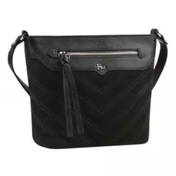 1-4987к Сумка кросс-боди, отдел на молнии, цвет коричневый 180(200)x190x90 н/замша