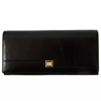 208-7 Кошелек, отдел на скрытых магнитах, цвет черный 19х9х3см