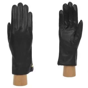 20FW16-1 Перчатки женские раз.6.5, цвет черный/серый, подклад шерсть