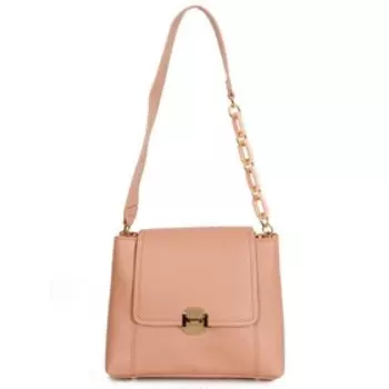 21029 Сумка мессенджер, отдел на клапане, цвет розовый 27х21х8см