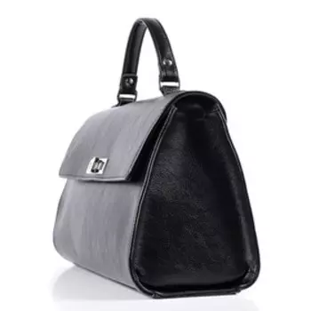 25319 Сумка саквояж, отдел на клапане, цвет черный 35х23х15,5см