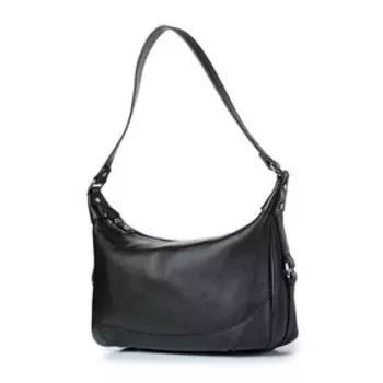 27521 Сумка мешок, 2 отдела на молнии, цвет черный 32х23,5х9,2см