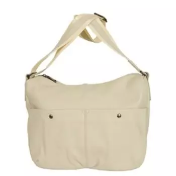 2802 Сумка мешок, отдел на молнии, цвет бежевый 35х25х10см