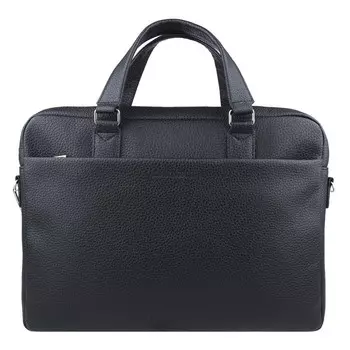 2-648 Портфель, отдел на молнии, цвет черный 38х28х6см