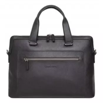 2-893к Портфель, отдел на молнии, цвет коричневый 39х27х8см