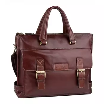 2-959к Портфель, отдел на молнии, цвет коричневый 39х29х9см