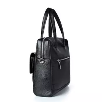 30119 Сумка деловая, отдел на молнии, цвет черный 35х28х9,5см