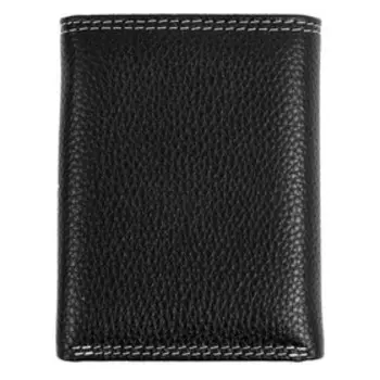 30637 Кошелек, отдел на кнопке, цвет черный 9х11х3см