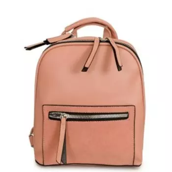 3096 Рюкзак Safina, 2 отдела на молнии, цвет Розовый 26х31х14см
