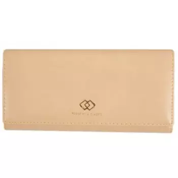 3208-2 Кошелек, отдел на кнопке, цвет бежевый 19х9х3см