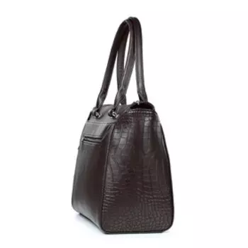 3219 Сумка тоут, отдел на молнии, цвет коричневый 32х25х14,5см