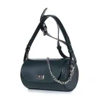 33321 Сумка саквояж, отдел на клапане, цвет зеленый 20,5х13х12см