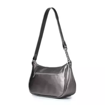 33520 Сумка багет, отдел на молнии, цвет платина 31х19,5х10,5см