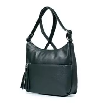 35719 Сумка кросс-боди, отдел на молнии, цвет темно-зеленый 25х23х8,5см