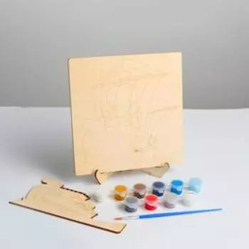 3D картина «Пиратский корабль» 20×20×4 см