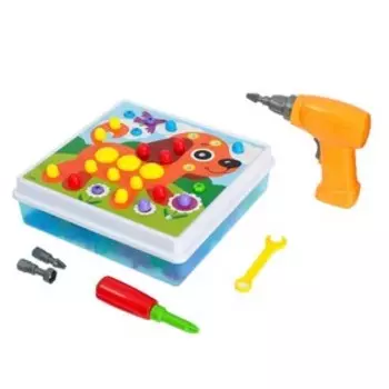 3D-мозаика с шуруповёртом «Ферма», в чемоданчике