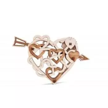 3D-пазл из дерева «Вудик Сердце»