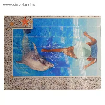 3D пол ПВХ "Ундина" 1800х1870х4 (10 штук)