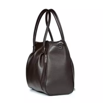 41820 Сумка тоут, отдел на молнии, цвет коричневый 34х25х14см