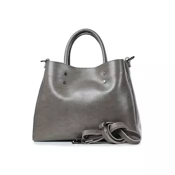 45022 сумка женская, 35х25х12,5 см, иск кожа, серо-бежевый