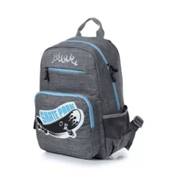 46021 Рюкзак школьный, отдел на молнии, цвет серый 27,5х38,5х12,7см