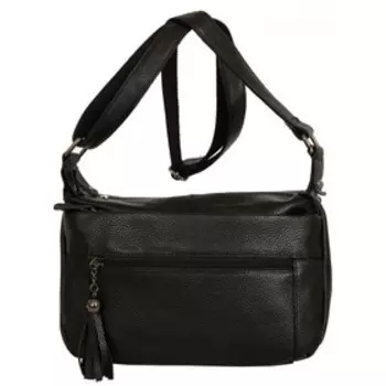 5015 Сумка кросс-боди, отдел на молнии, цвет черный 31х17х10см