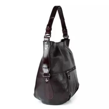 50818 Сумка мешок, отдел на молнии, цвет коричневый 28х31х20см