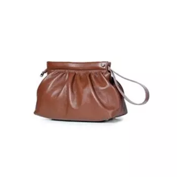 52019 Клатч, отдел на молнии, цвет рыжий 28,5х17х11см