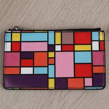 56017NP Картхолдер с отделом на молнии, 5 отделов для карт, цвет черный 14.8х9.5х1.5см