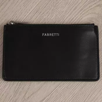 56017RN Картхолдер с отделом на молнии, 5 отд. для карт, цвет черный 14,8х9,5х1,5см