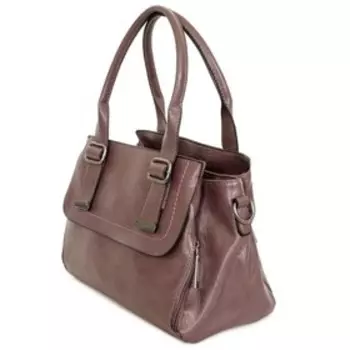 58169 Сумка тоут, отдел на молнии, цвет фиолетовый 30х22х12см