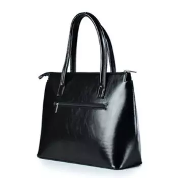 60819 Сумка тоут, отдел на молнии, цвет черный 31х26х12,8см