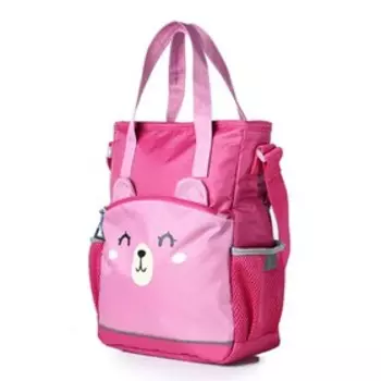 61219 Сумка детская, отдел на молнии, цвет малин./розовый 29х32х12,5см