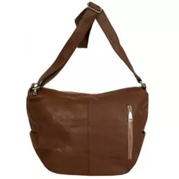 6659 Сумка мешок Emily, отдел на молнии, цвет Коричневый 32х27х13см