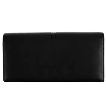 694-17 Кошелек, отдел на кнопке, цвет черный 19х9х3см