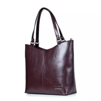 7320 Сумка тоут, отдел на молнии, цвет бордовый 36х31х13см