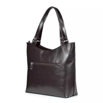 7320 Сумка тоут, отдел на молнии, цвет коричневый 36х31х13см