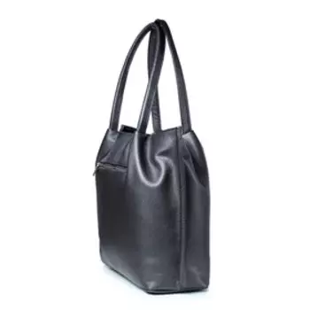 7521 Сумка шопер, отдел на молнии, цвет графит 39,5х29х12,5см