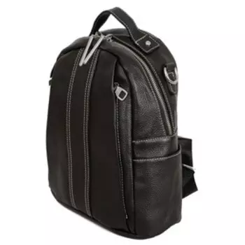 858 Рюкзак, отдел на молнии, цвет черный 30х27х14см