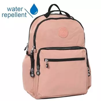 8659 Рюкзак, 2 отдела на молнии, цвет розовый 11х29х40см