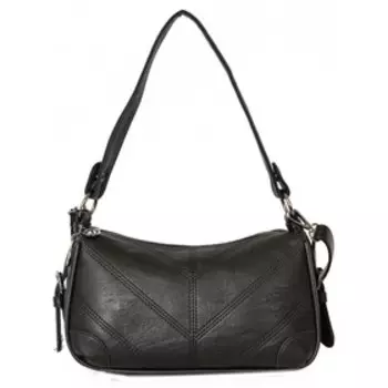 883 Сумка кросс-боди,2 отдела на молнии, цвет черный 29х15х9см