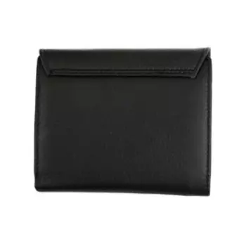 8865 Кошелек, отдел на клапане, цвет черный 12х10х4см